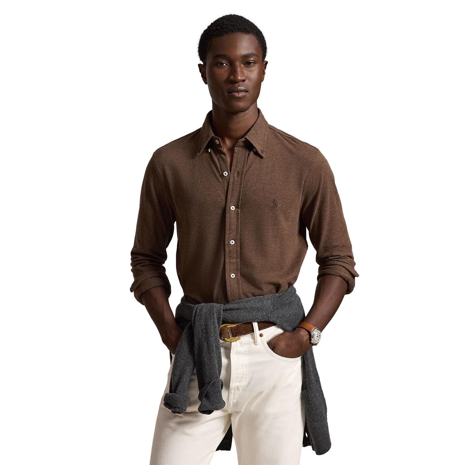 Polo Ralph Lauren Long Sleeve-Knit Skjorte Brun