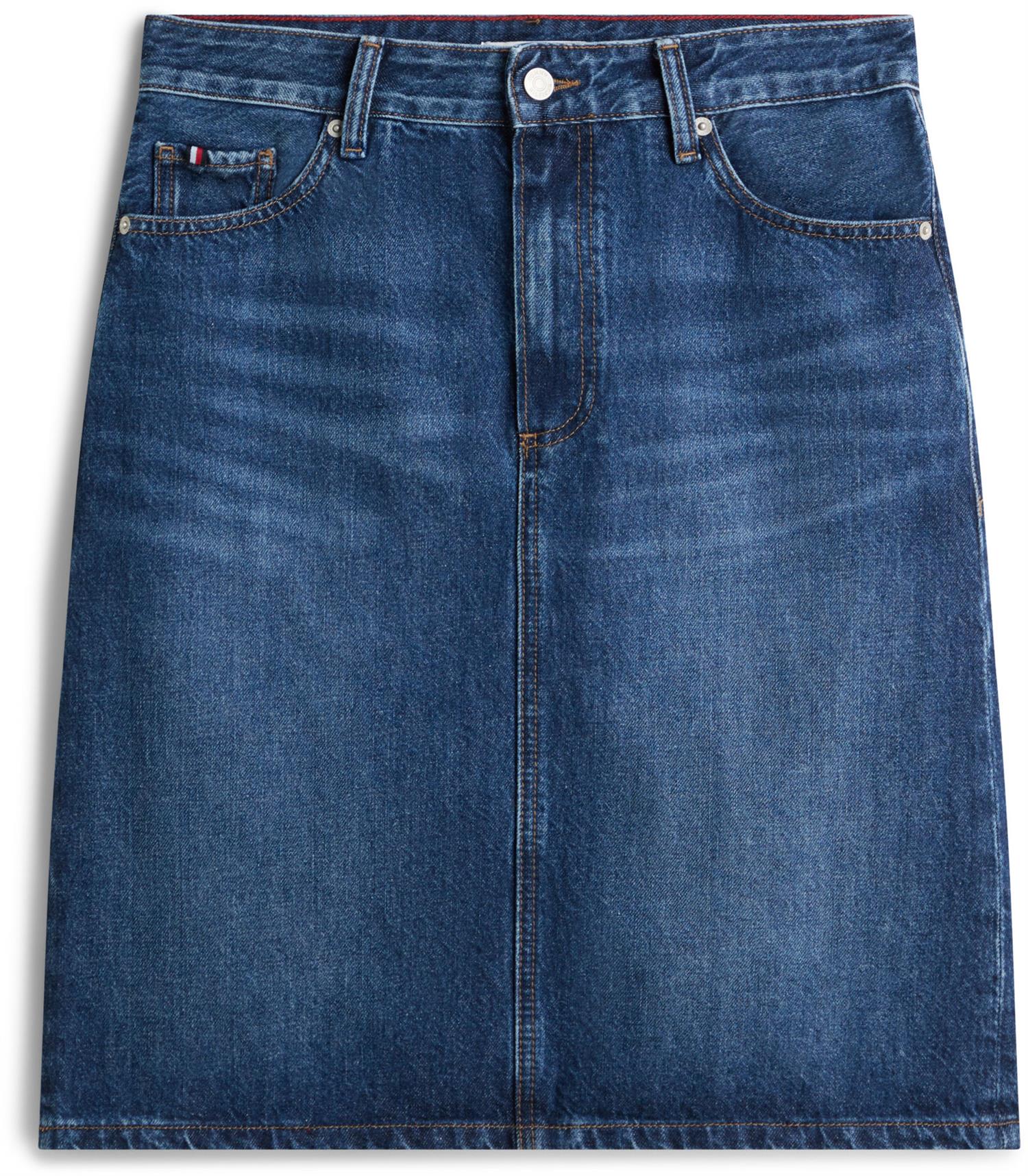 Tommy Hilfiger Dnm New Doreen Knee Skirt Rw Skjørt New Doreen - chrismoa.no