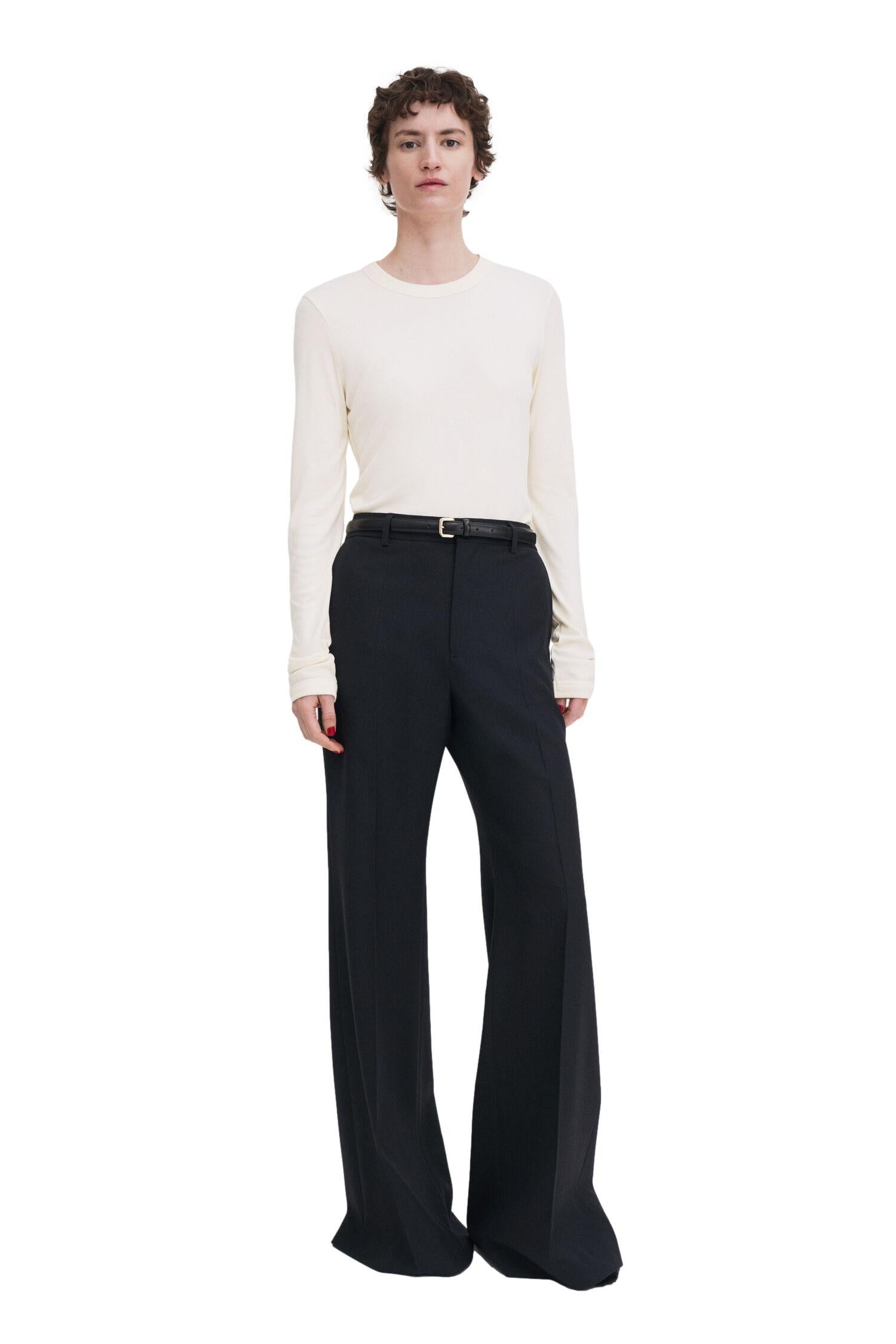 Filippa K Soft Ribbed Jerseey Top Genser Off White