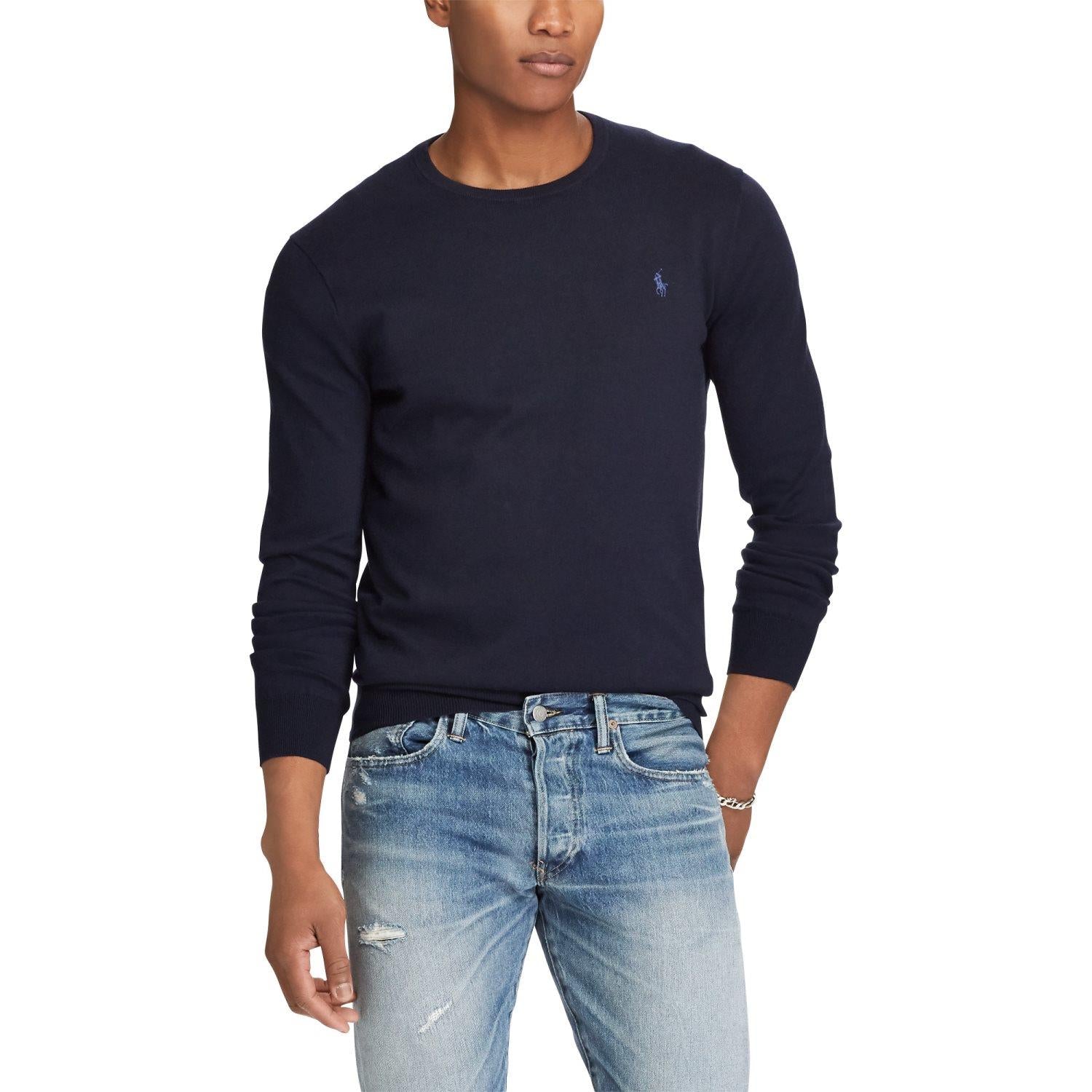 Polo Ralph Lauren Pima Cotton Knit Genser Marine - chrismoa.no