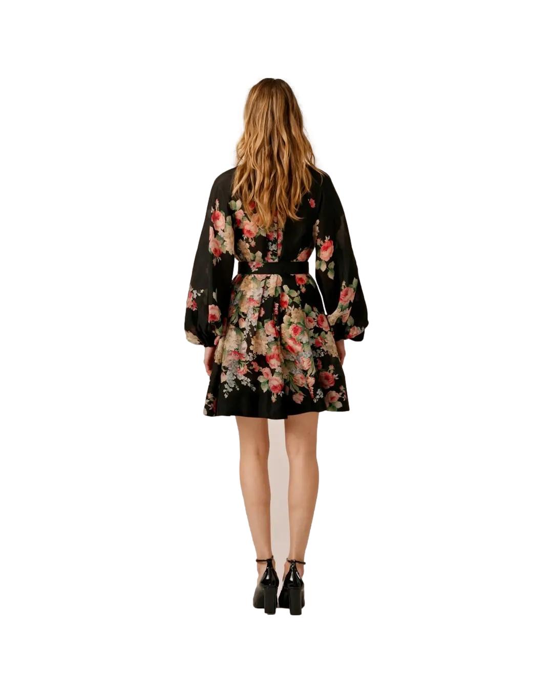 By TiMo Cupro Button - Down Dress Kjole Blomster