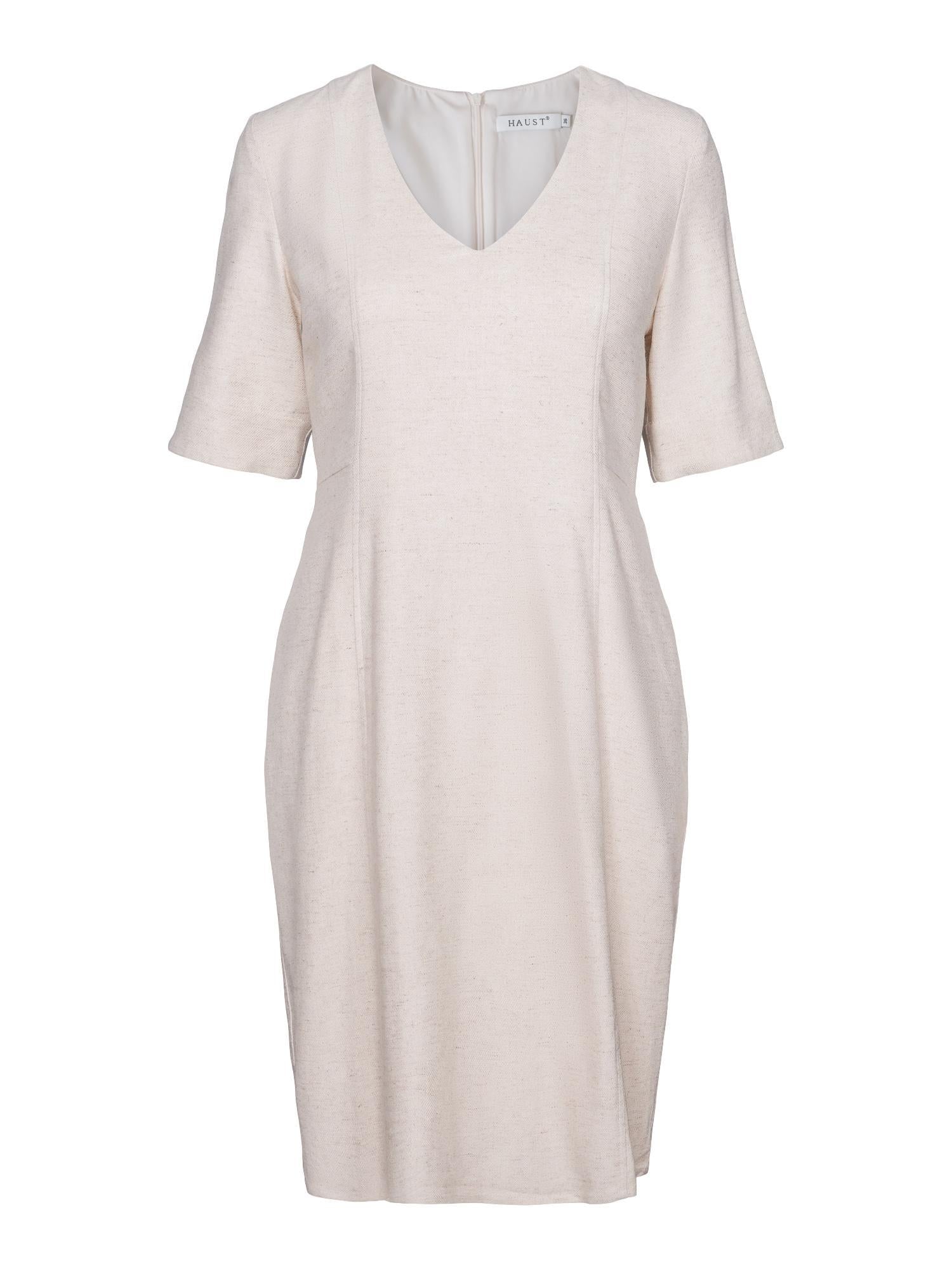 Haust Classic tailored dress Kjole Lys-Beige - chrismoa.no