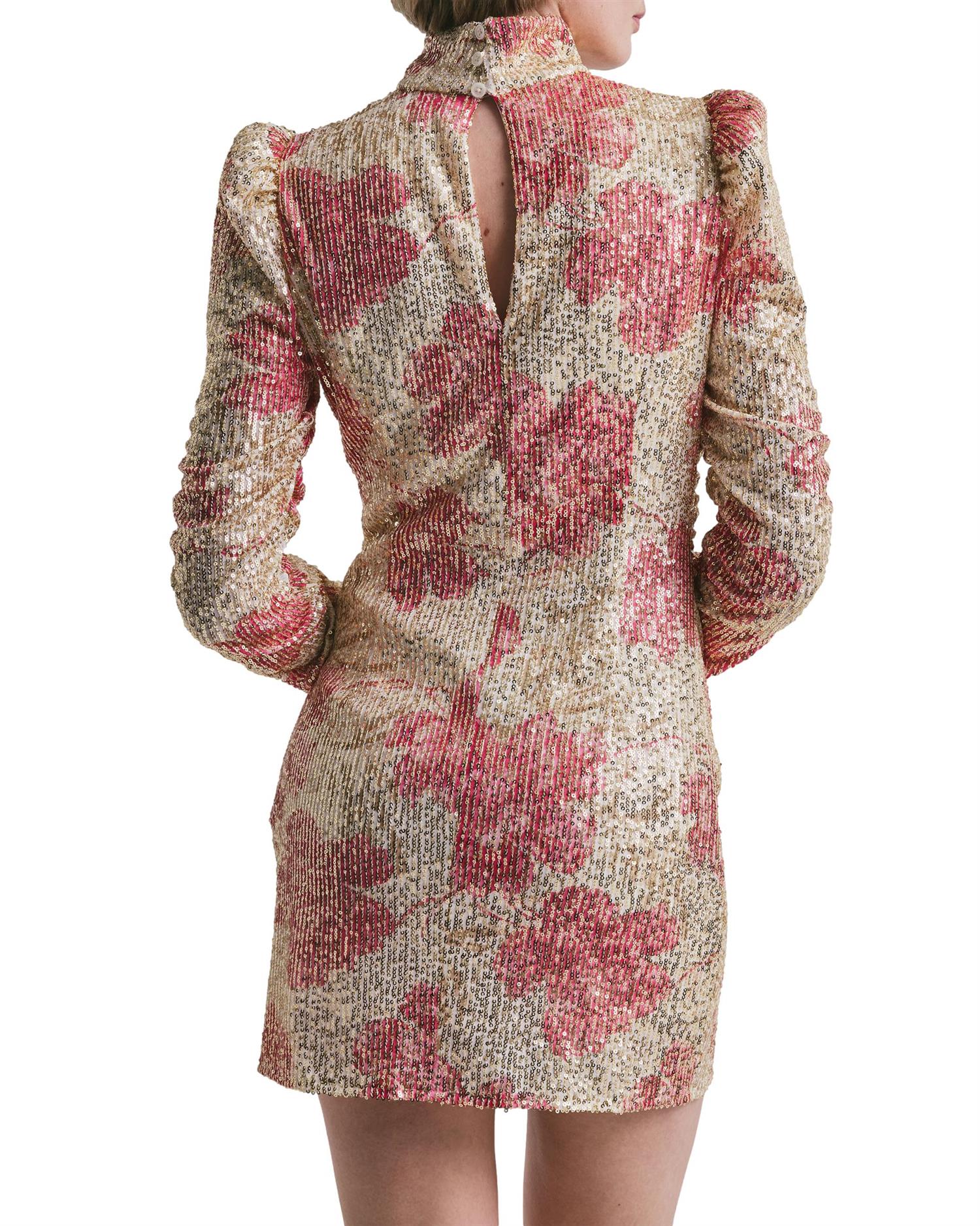 By TiMo Sequins Rouching Dress Kjole Rosegull