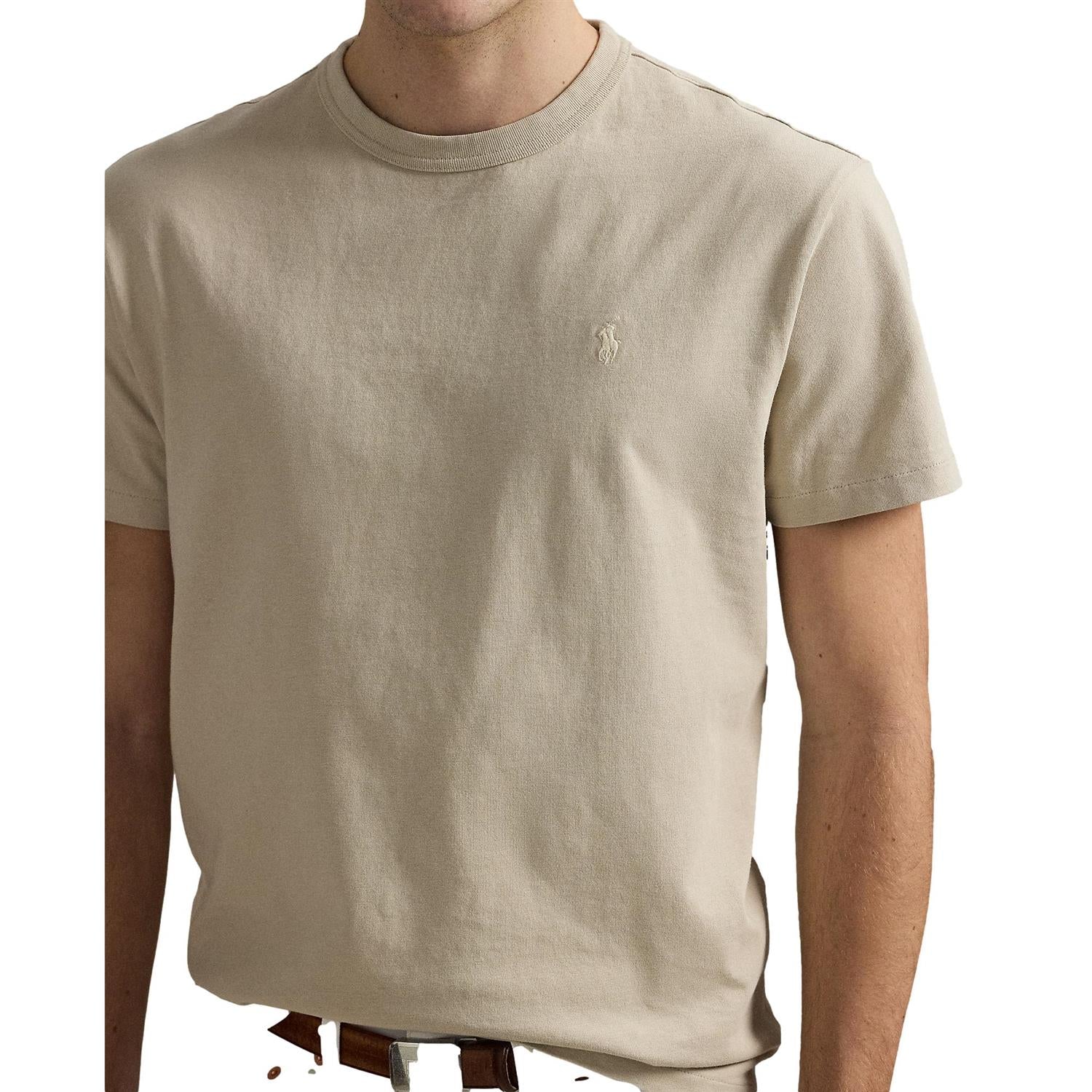 Polo Ralph Lauren CLASSIC FIT JERSEY CREWNECK T-SHIRT T-Shirt Beige - chrismoa.no