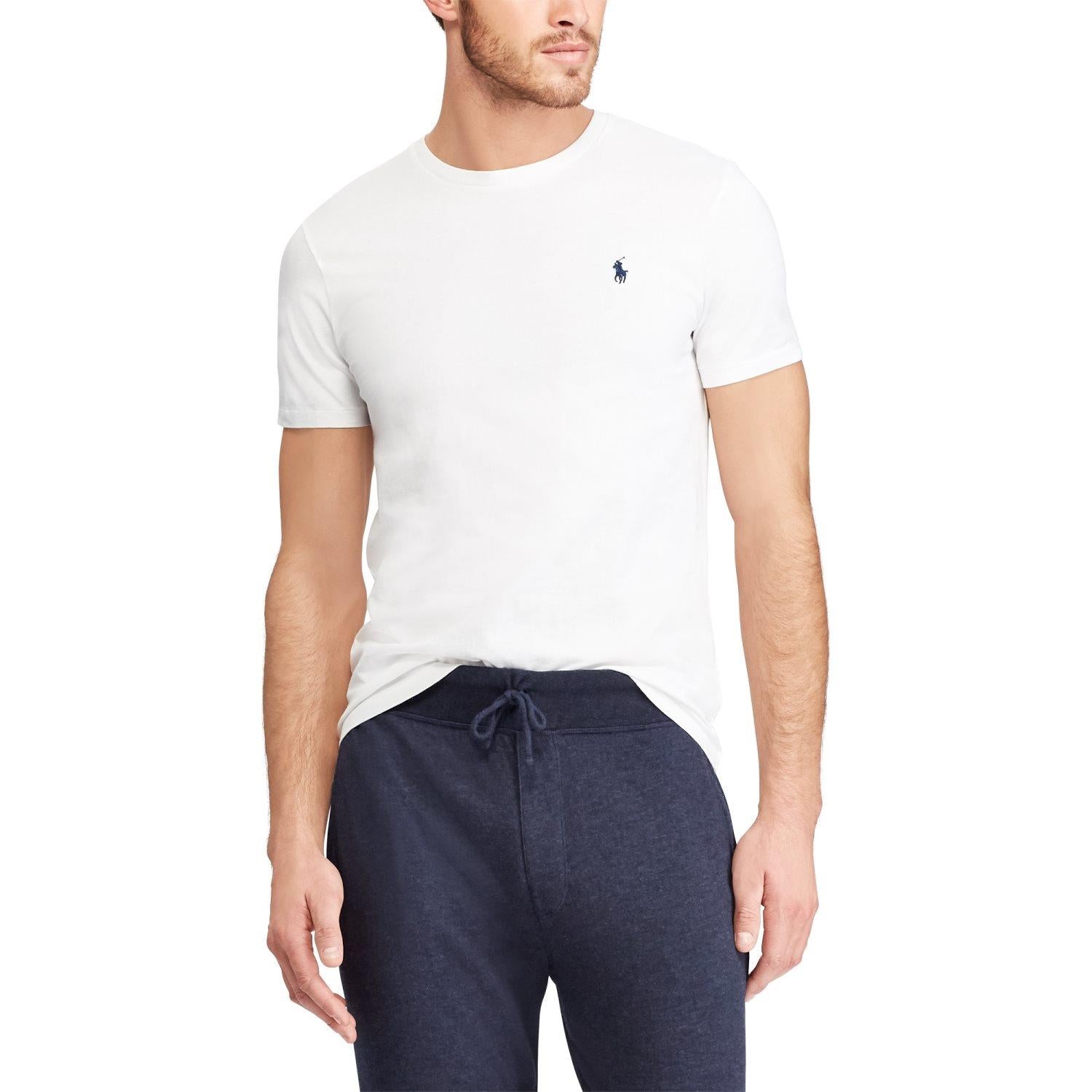 Polo Ralph Lauren T-Skjorte Custom Slim T-Shirt Hvit - chrismoa.no