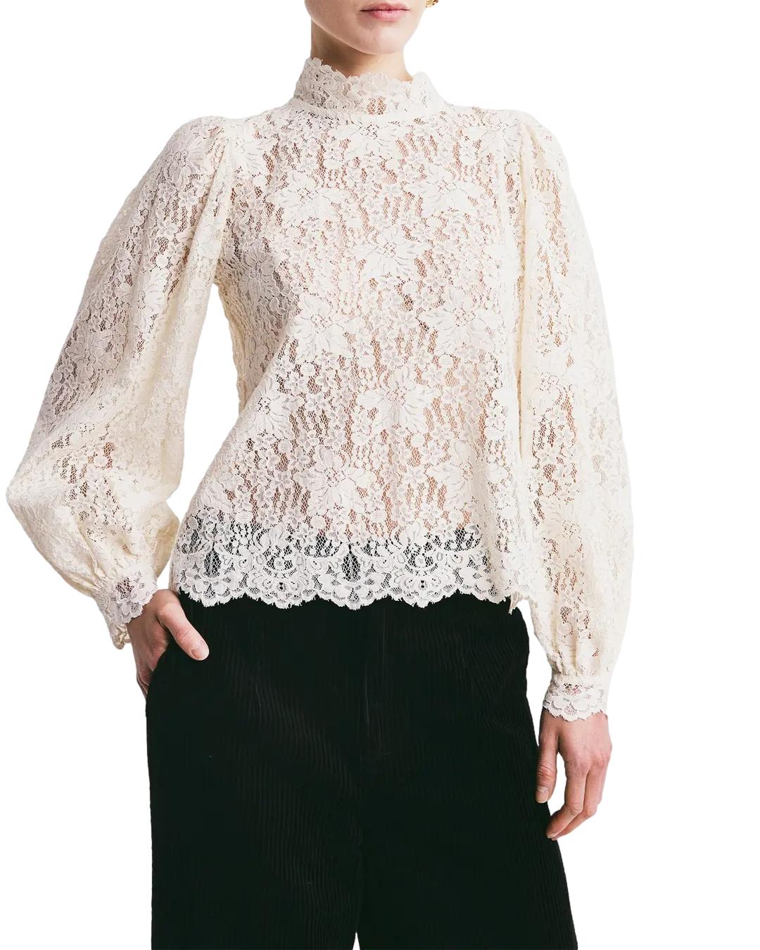 By TiMo Lace Blouse Bluse Off-White