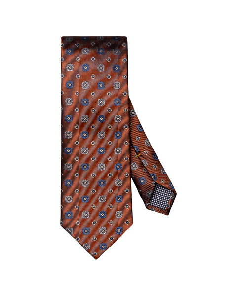 Eton Geometric woven silk tie Slips Mønster