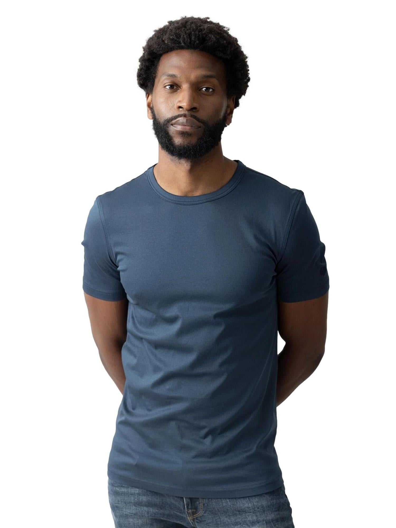 MOS MOSH MMGPerry O-SS Tee T-Shirt Marine - chrismoa.no