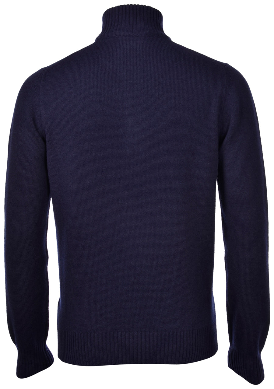 Gran Sasso Mock Zip Genser Marine - chrismoa.no