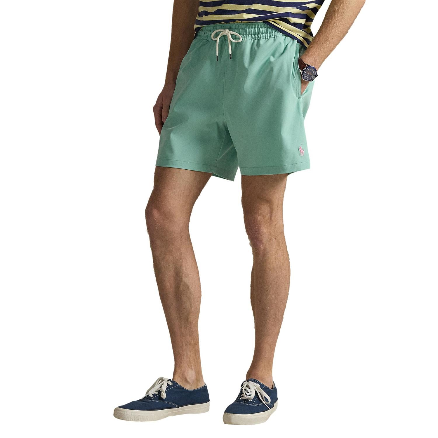 Polo Ralph Lauren 5.75-Inch Traveler Classic Swim Trunk Badeshorts Turkis - chrismoa.no