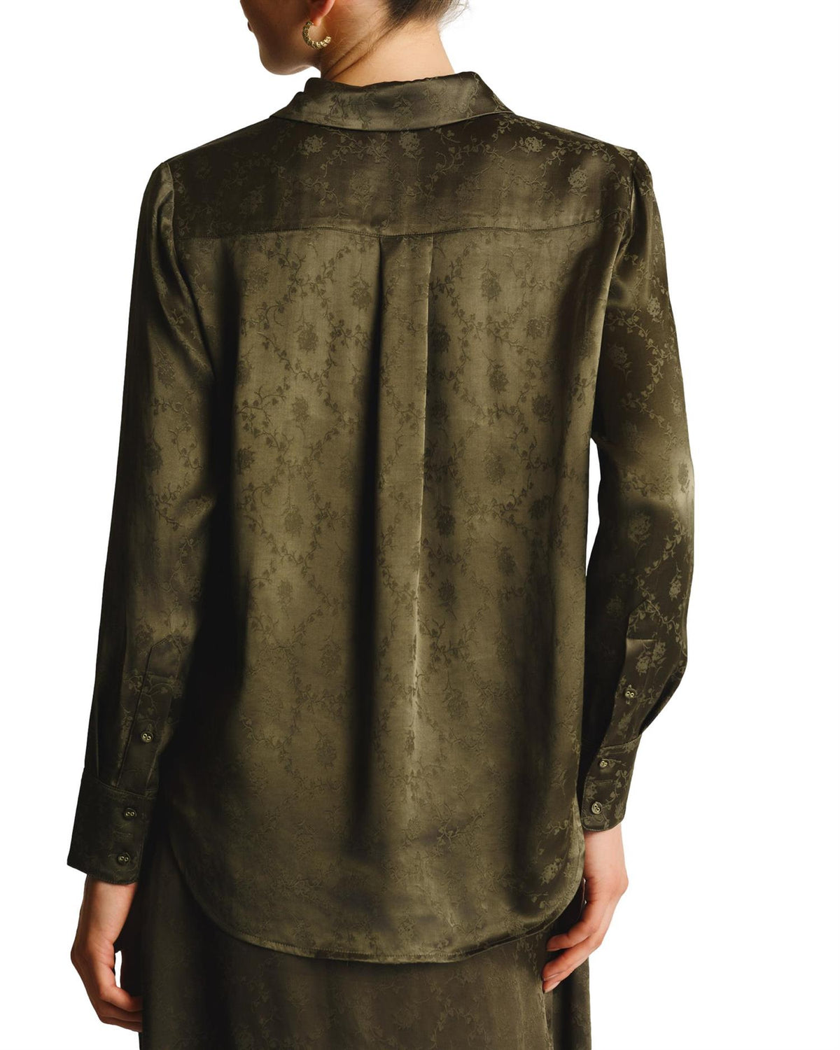 By TiMo Jacquard Shirt Bluse Grønn