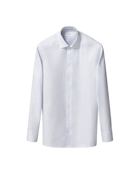 Eton Semi Solid Signature Twill Shirt Skjorte Hvit - chrismoa.no