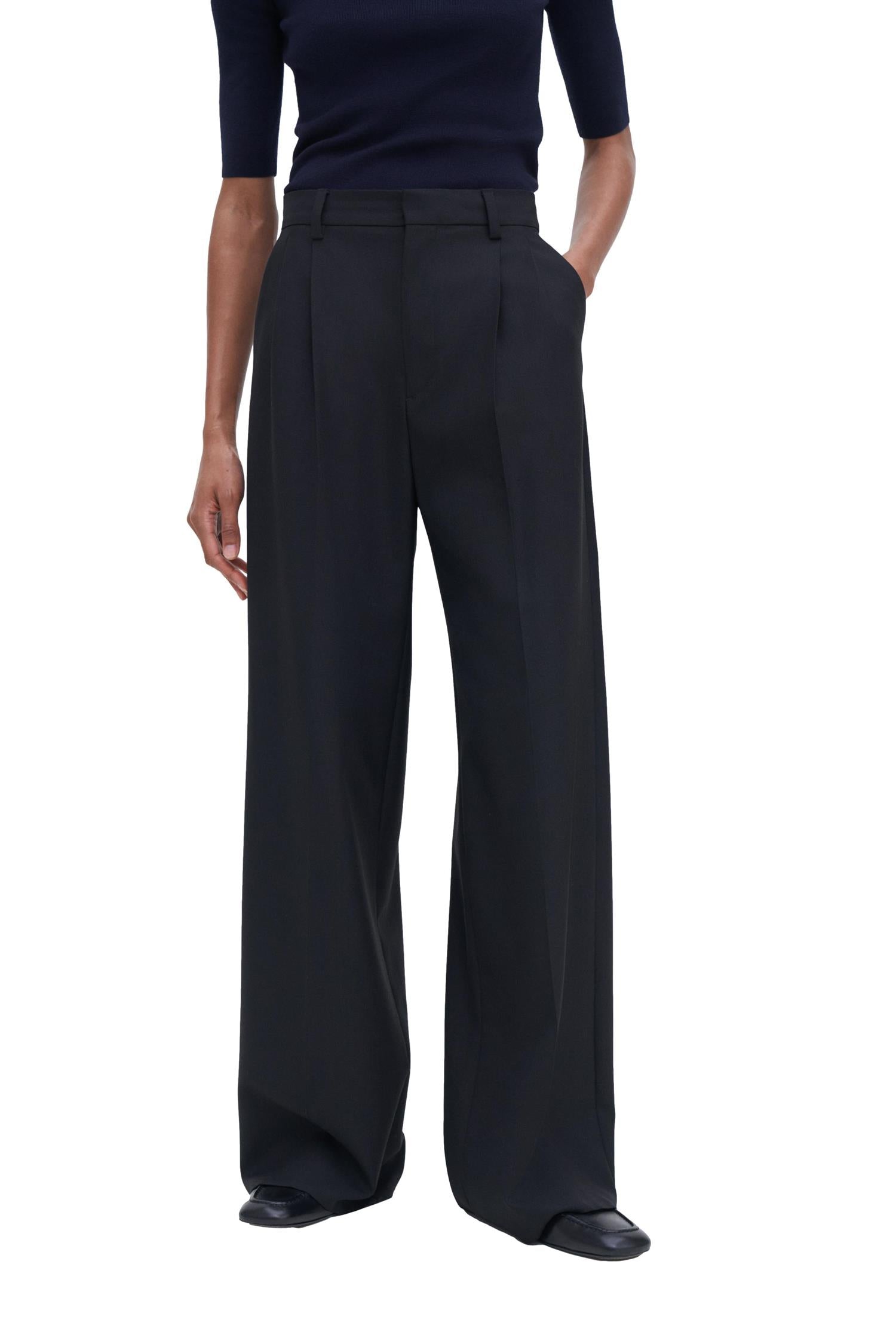 Filippa K Darcey Wool Trousers Bukse Sort - chrismoa.no