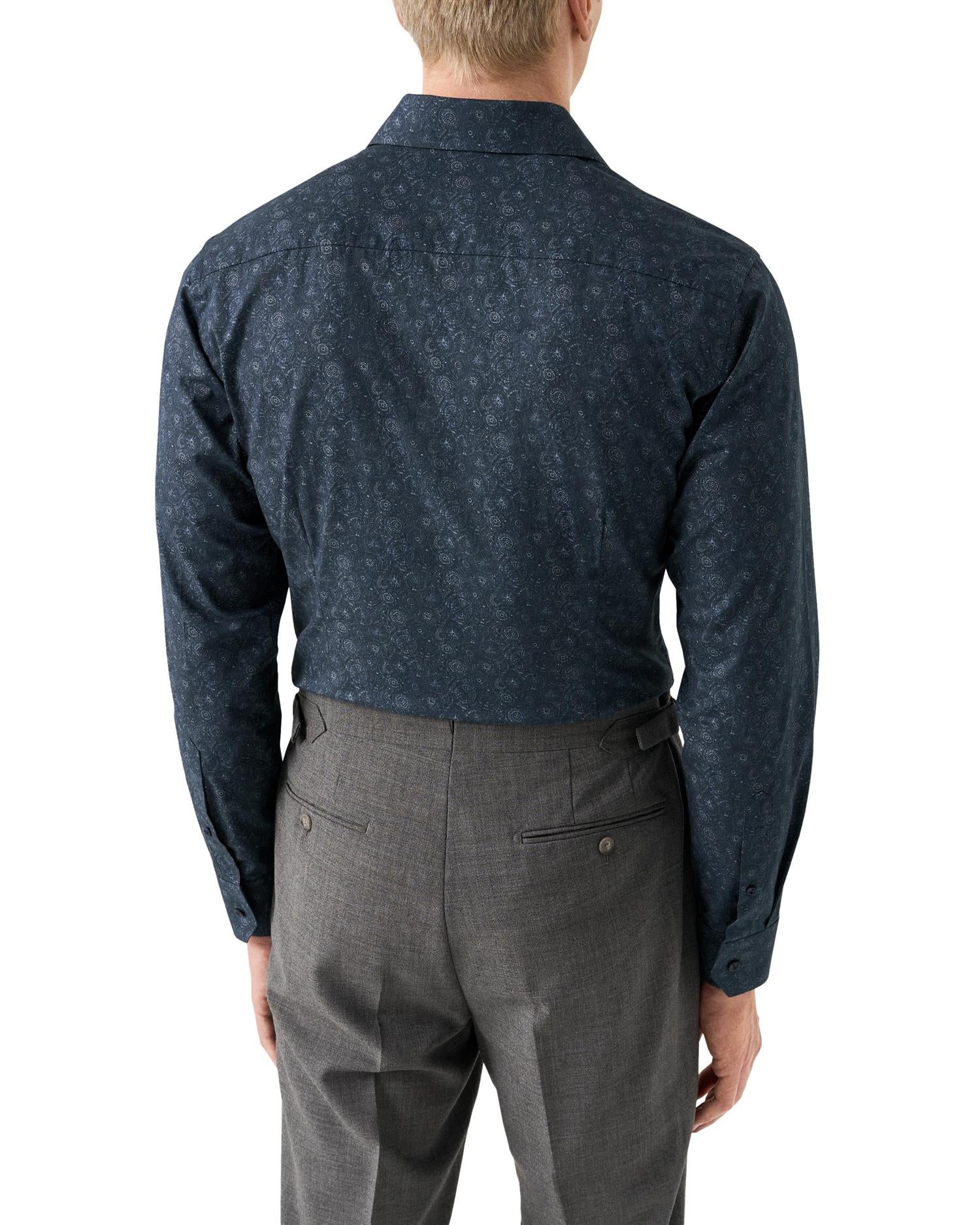 Eton Motif Signature Twill Shirt Contemporary Fit Skjorte Mønster - chrismoa.no