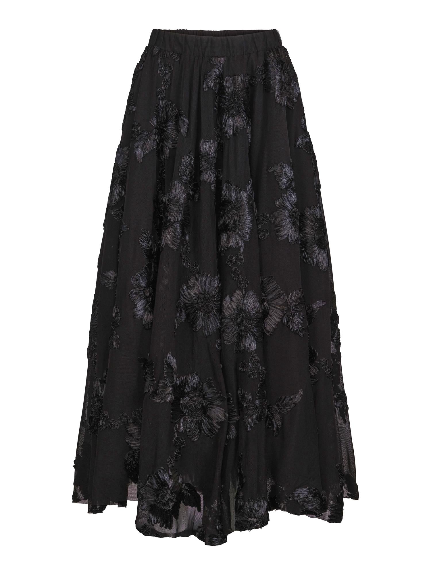 Haust Long Tulle Skirt Skjørt Sort