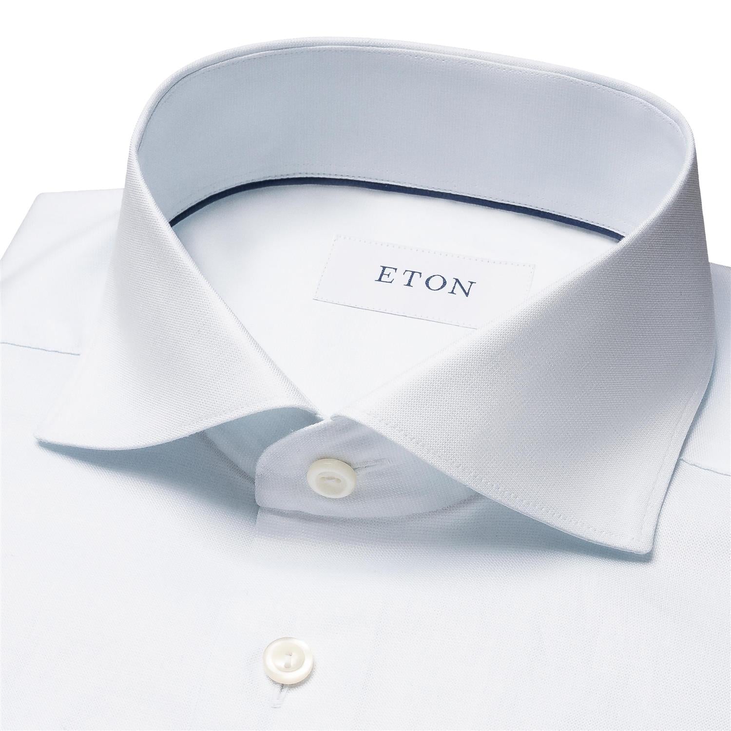Eton Solid Wrinkle Resistant Oxford Shirt Contemporary Fit Skjorte Lyseblå - chrismoa.no