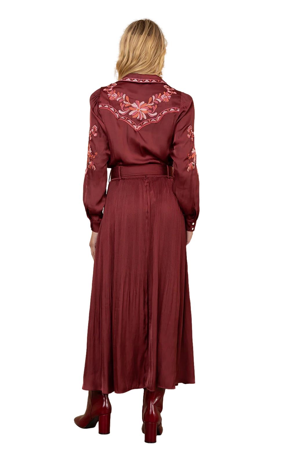 Hale Bob Ayleen Solid Skirt Skjørt Burgunder - chrismoa.no