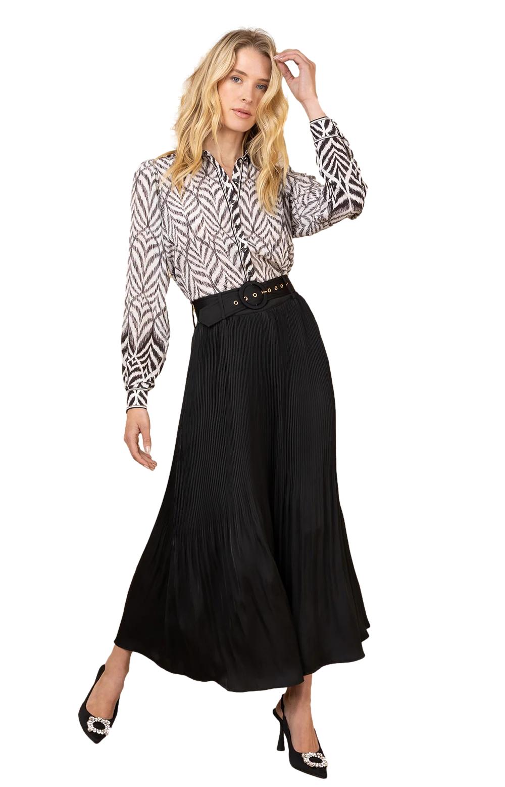 Hale Bob Ayleen Solid Skirt Skjørt Sort - chrismoa.no