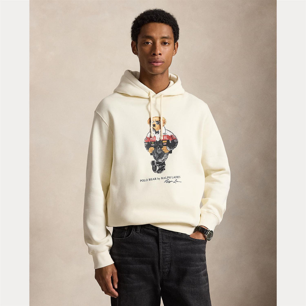 Polo Ralph Lauren Holiday Polo Bear Hoodie Genser Cream