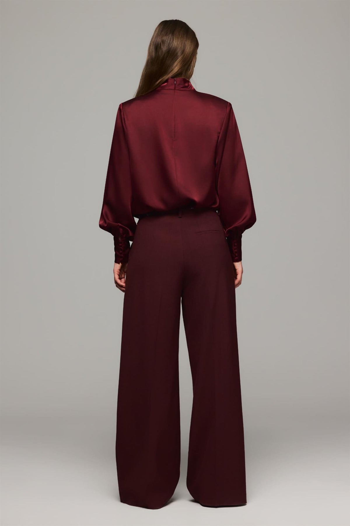 HIIL STUDIO New Brianna Bloue Bluse Burgunder