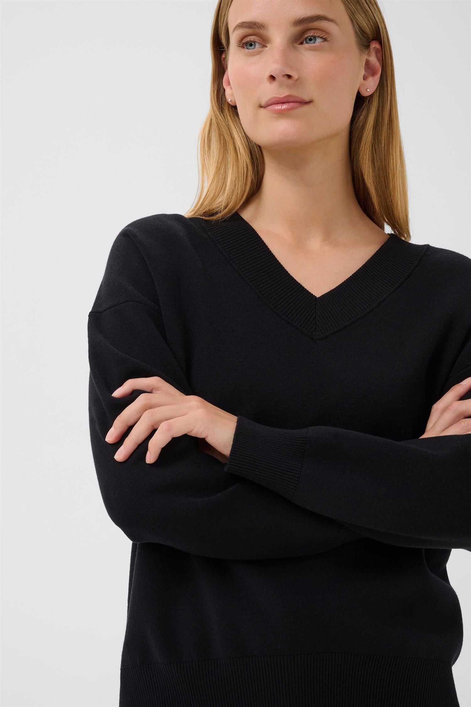 Part Two Chantallypw Pullover Genser Black