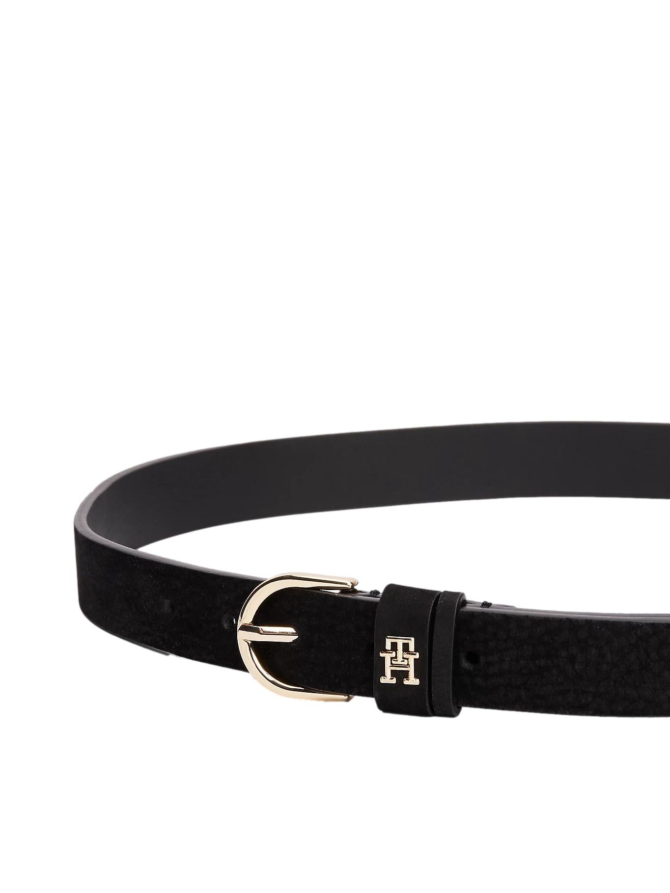 Tommy Hilfiger Essential Textured Leather Belt Belte Sort