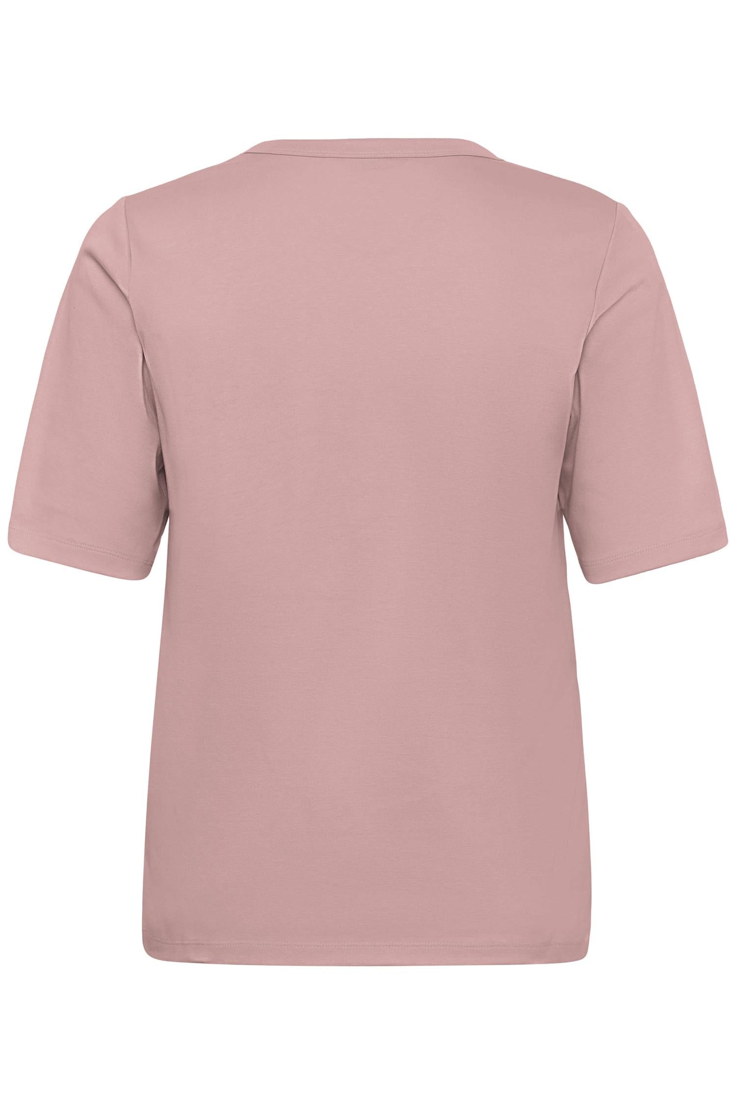 Part Two Ratanapw Ts T-skjorte i cameo rosa med rund hals og kort erme, bomullsdesign for komfort og stil.