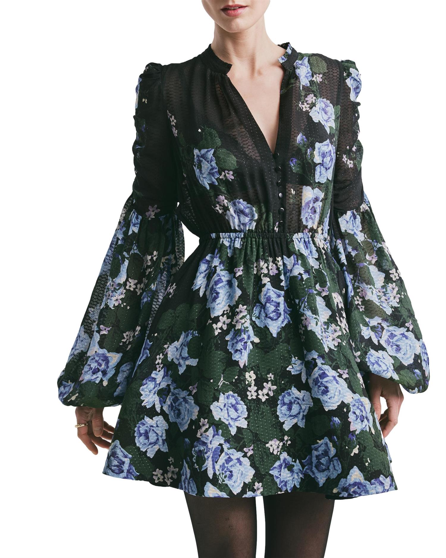 By TiMo Georgette V-Neck Dress Kjole Sort - chrismoa.no