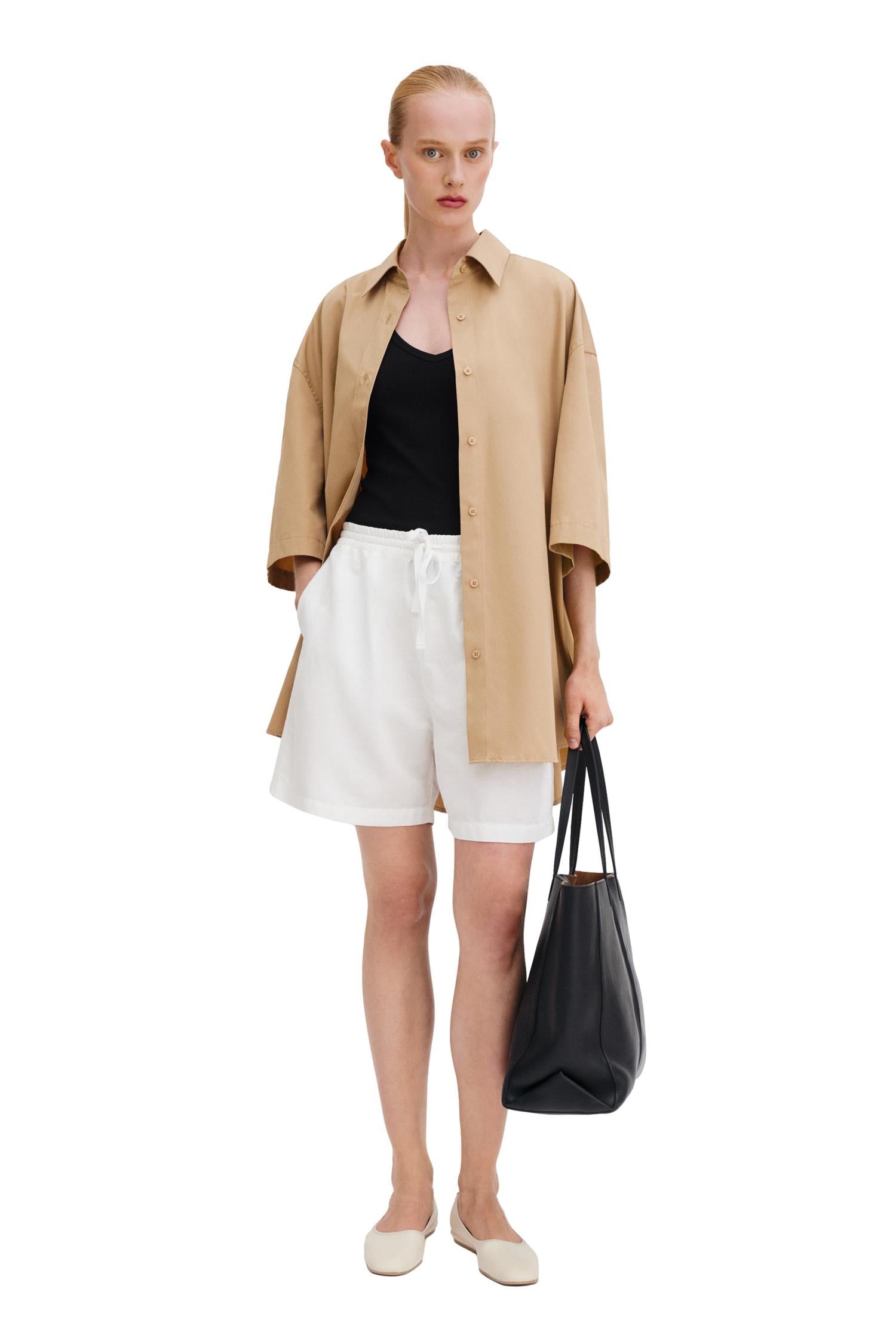 Filippa K Jessa Linen Shorts Shorts Hvit - chrismoa.no