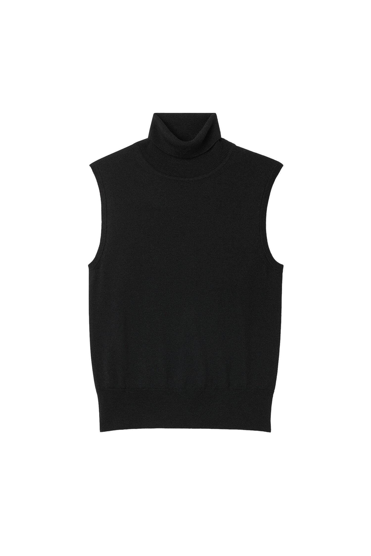 Filippa K Turtleneck Vest Vest Sort - chrismoa.no