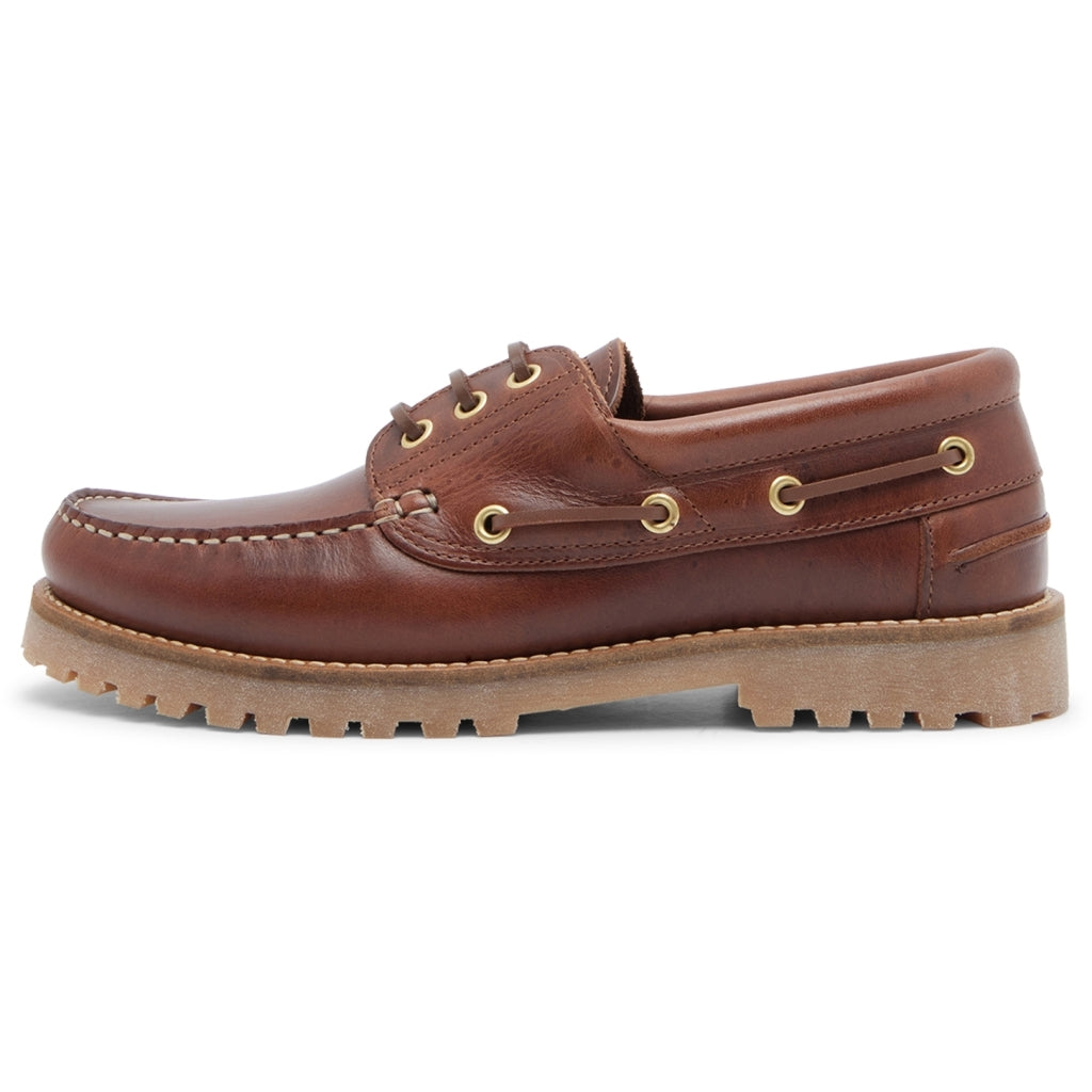 Garment Project Ollie Boat Shoe - Brown Leather Sko Brun - chrismoa.no