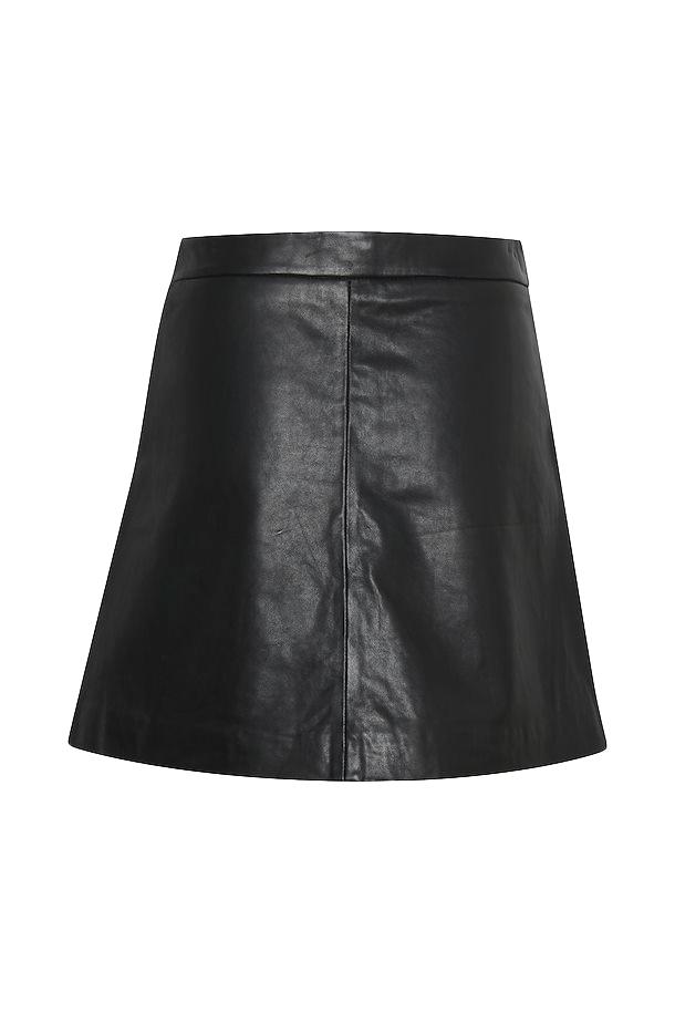 Sort Part Two Ling Skjørt i myk, appena stoff, med elegant snitt og midilengde, perfekt for hverdagsbruk og spesielle anledninger.