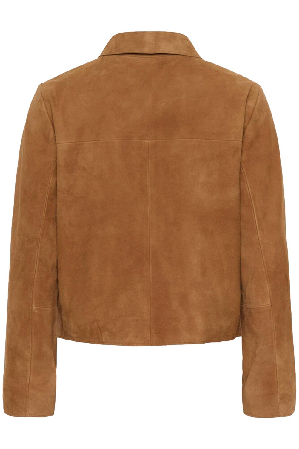 Part Two NemaPW jakke i cognacfarge, lett og stilig med klassisk snitt, laget av mykt materiale.