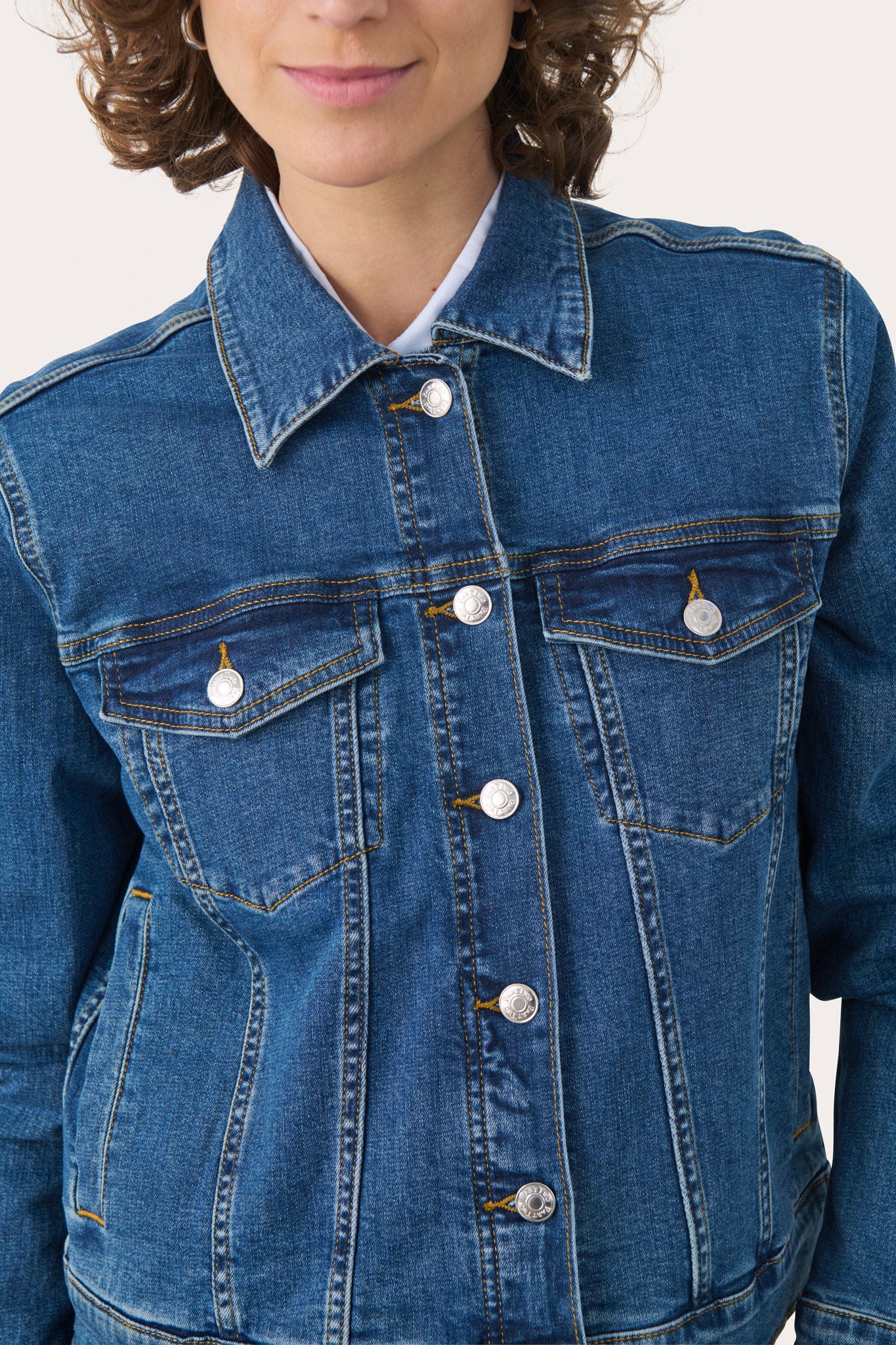 Part Two Nicholiapw Ja Jakke Medium Dark Blue Denim - chrismoa.no
