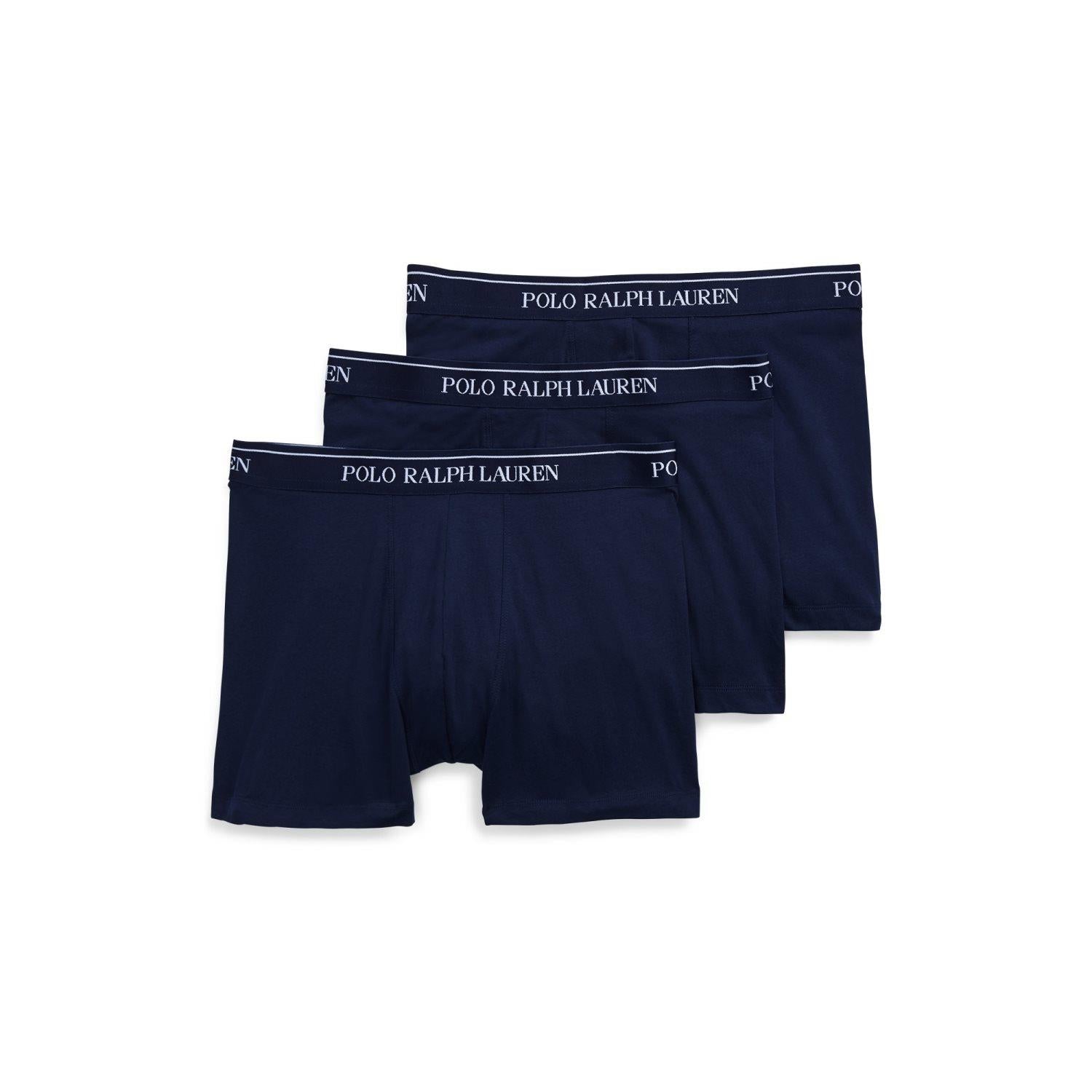 Tre-pack marine boxer briefs fra Polo Ralph Lauren, komfortabelt undertøy i bomull med elastisk midje.