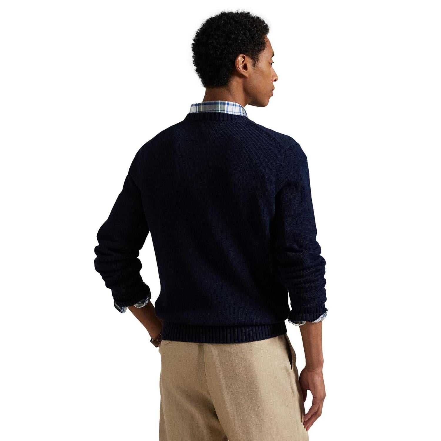Polo Ralph Lauren Cotton Crewneck Sweater Genser Marine - chrismoa.no