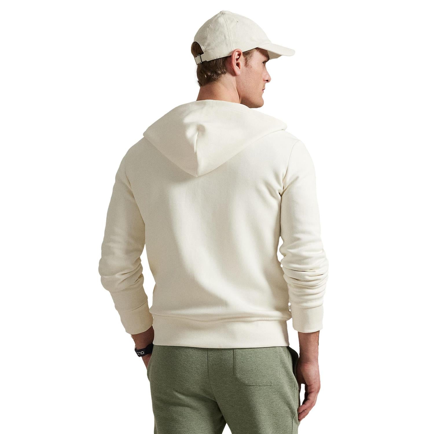 Polo Ralph Lauren DOUBLE-KNIT FULL-ZIP HOODIE Genser Cream - chrismoa.no