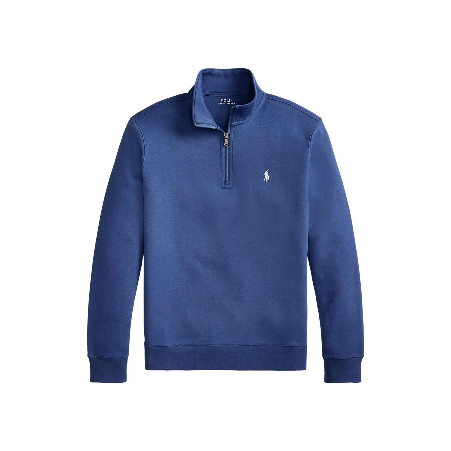 Polo Ralph Lauren Double-Knit Quarter-Zip Pullover Genser Blå - chrismoa.no