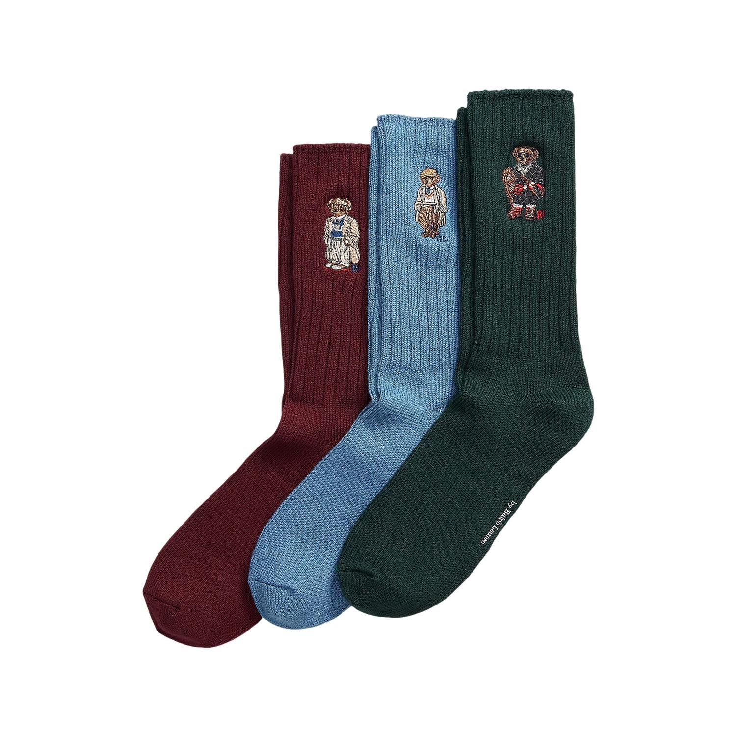 Polo Ralph Lauren Polo bear crew 3-sock gift set Strømper Multi - chrismoa.no