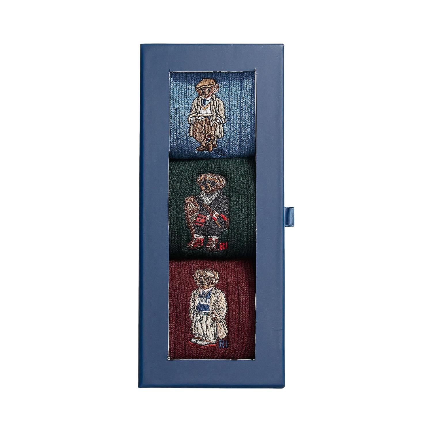 Polo Ralph Lauren Polo bear crew 3-sock gift set Strømper Multi - chrismoa.no