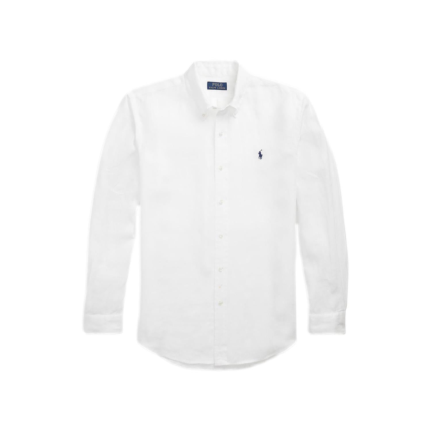 Polo Ralph Lauren Slim Fit Linen Shirt Skjorte Hvit - chrismoa.no