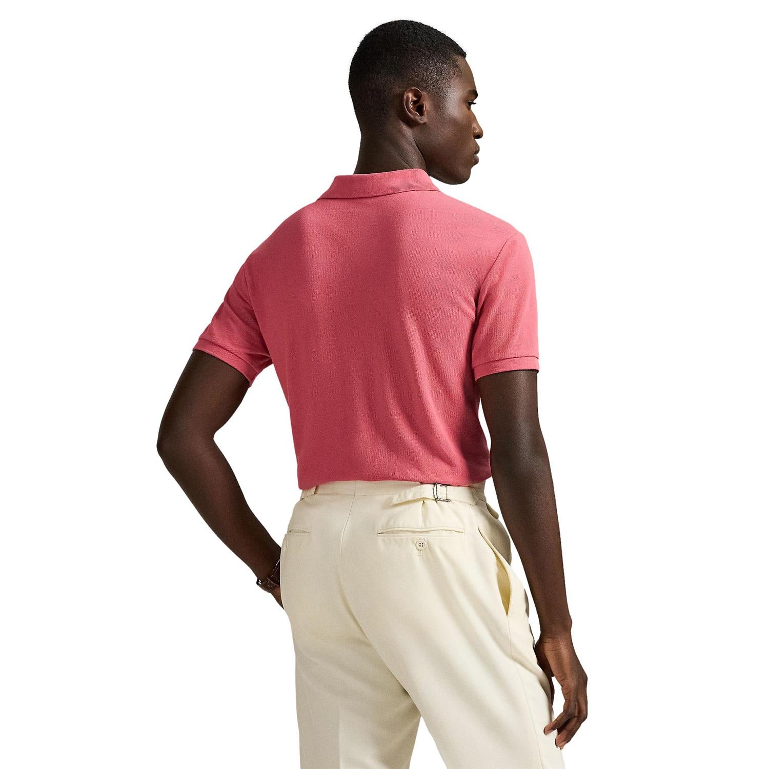 Polo Ralph Lauren The Iconic Mesh Polo Shirt T-Shirt Pastellrød - chrismoa.no