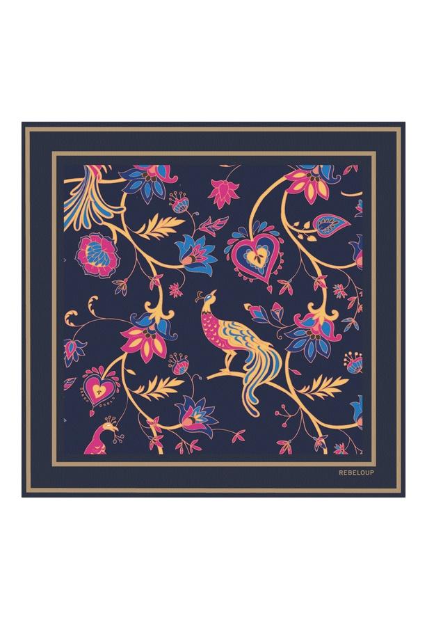 REBELOUP Manon - Silk Scarf Tilbehør Blå - chrismoa.no