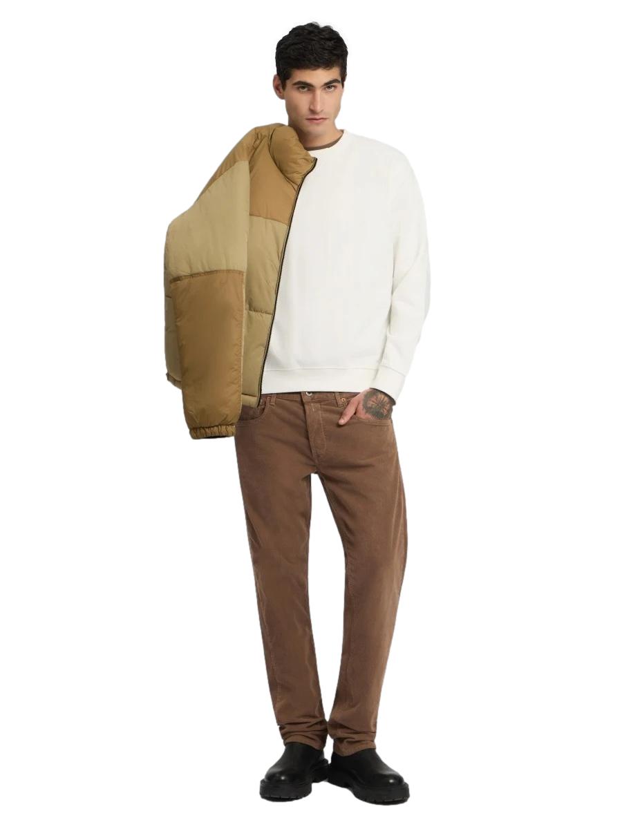 Replay Grover kordfløyelsjeans for menn, brune, slim fit med klassisk design og lommer.