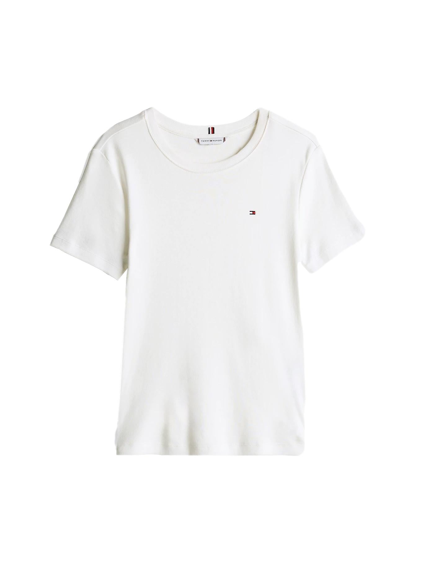 Tommy Hilfiger Slim Cody C-NK SS T-Shirt Hvit - chrismoa.no