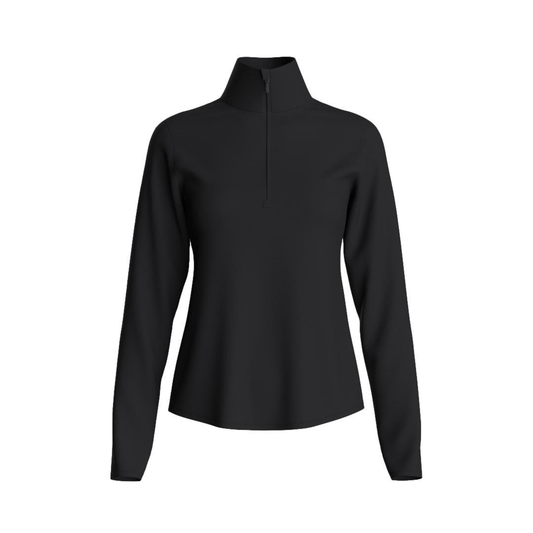 Sort We Norwegians Honor zip-up longsleeve genser, komfortabel og stilig, vist på bildet.
