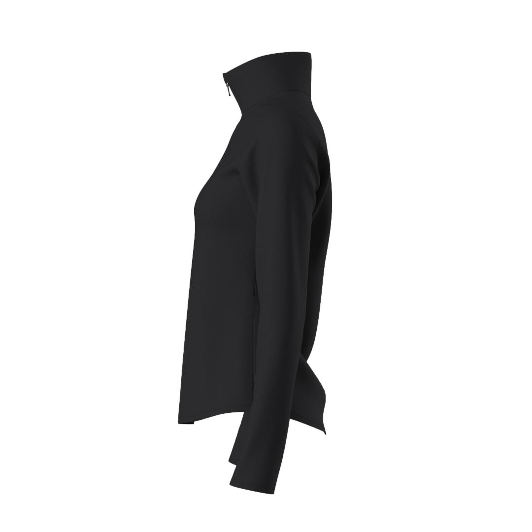Sort We Norwegians Honor zip-up longsleeve genser med glidelås og komfortabel passform, perfekt for hverdagsbruk.