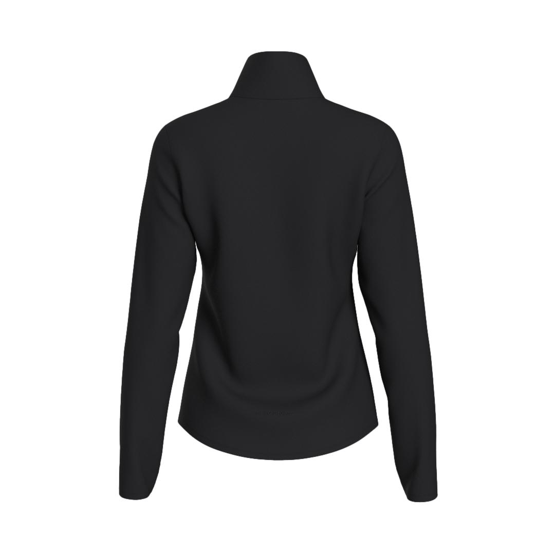 Sort We Norwegians Honor zip-up longsleeve genser, komfortabel og stilig, med glidelås og mykt stoff.