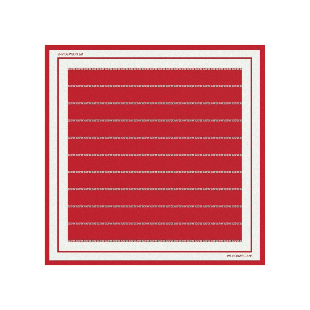 We Norwegians Ship Silk Scarf Skjerf Rød - chrismoa.no