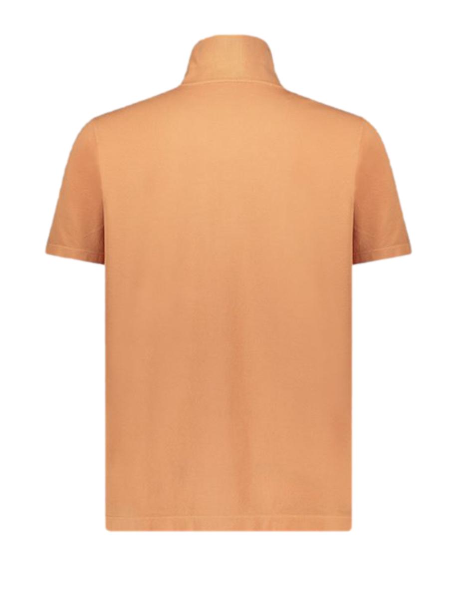 Paul & Shark Garment Dyed Pique Cotton T-Shirt Oransje - chrismoa.no